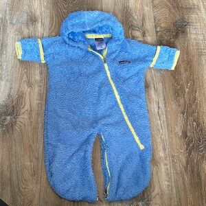 Patagonia Blue and Yellow Kids One Piece Footie